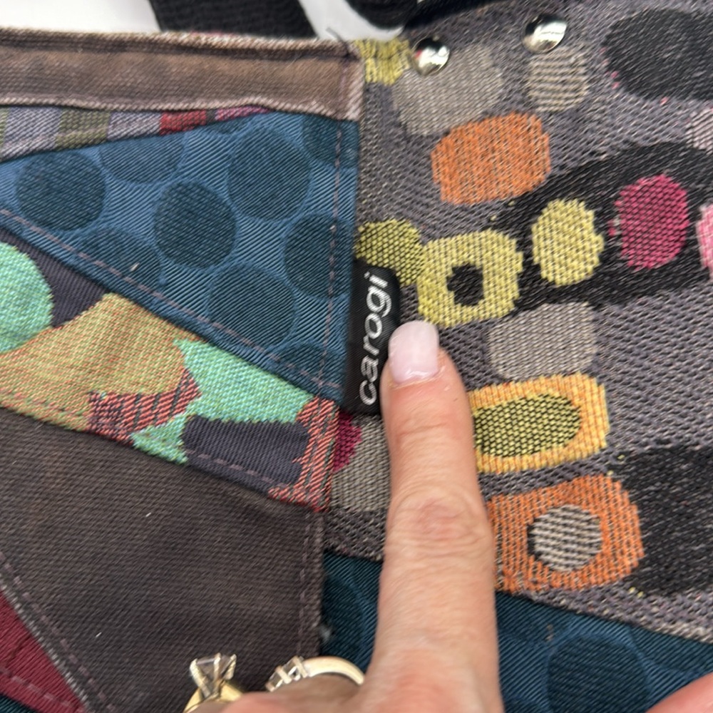 Carogi Carson Rogers Multi Color Patchwork Backpa… - image 3